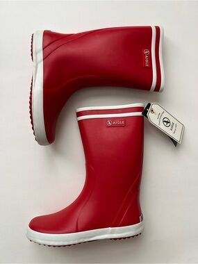 Kids Aigle Lolly Pop Boots in Rouge / Size EU 33